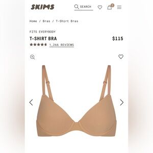 Skims T-shirt bra *Ochre